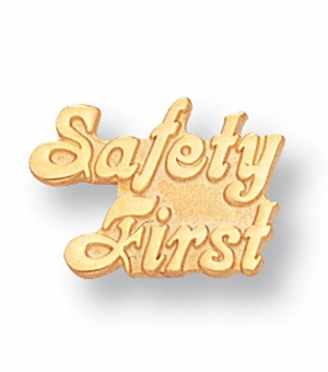 SAFETY FIRST GOLD PIN