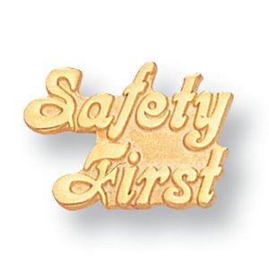SAFETY FIRST GOLD PIN