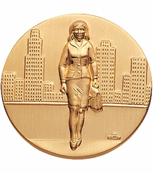 2-Inch in Diameter Round Metal Saleslady Stamped Insert in Multiple Colors