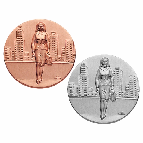 2-Inch in Diameter Round Metal Saleslady Stamped Insert in Multiple Colors