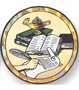 2 Inch in Diameter Round Scholastic Achievement Insert with Mylar Detailing