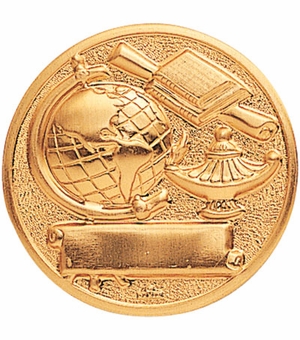 2-Inch in Diameter Round Metal Scholastic Achievement Stamped Insert in Multiple Colors