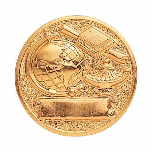 2-Inch in Diameter Round Metal Scholastic Achievement Stamped Insert in Multiple Colors