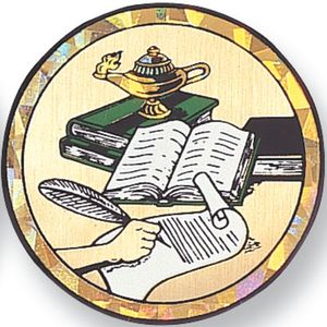 2 Inch in Diameter Round Scholastic Achievement Insert with Mylar Detailing