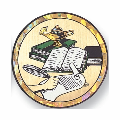 2 Inch in Diameter Round Scholastic Achievement Insert with Mylar Detailing