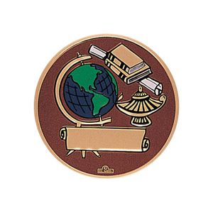 2 Inch in Diameter Round Metal Litho-Print Scholastic Medallion Insert