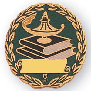 SCHOLASTIC PIN ENAMELED, GOLD