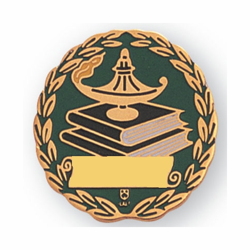 SCHOLASTIC PIN ENAMELED, GOLD