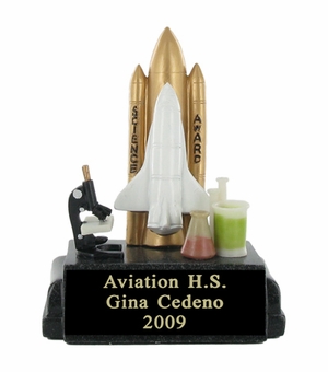 SCIENCE AWARD SCHOLASTIC TROPHY, 5-3/4 INCH