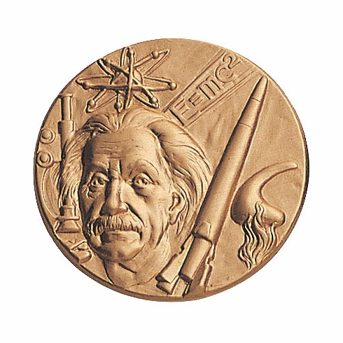 2-Inch in Diameter Round Metal Einstein Stamped Insert in Multiple Colors