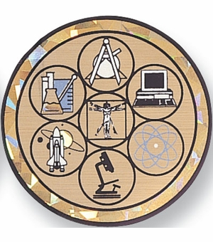 2 Inch in Diameter Round Science Fair Insert with Mylar Detailing