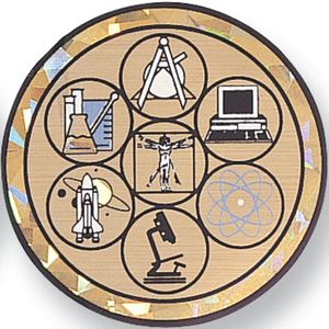 2 Inch in Diameter Round Science Fair Insert with Mylar Detailing