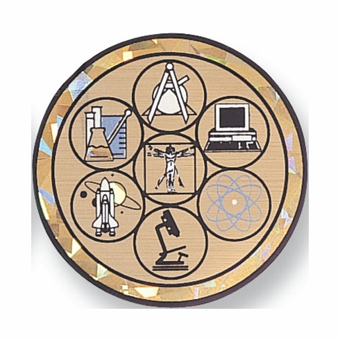 2 Inch in Diameter Round Science Fair Insert with Mylar Detailing