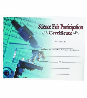 SCIENCE FAIR CERTIFICATE