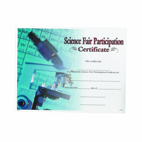 SCIENCE FAIR CERTIFICATE