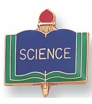 SCIENCE PIN ENAMELED, GOLD