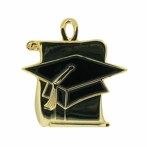 SCROLL/CAP ENAMELED CHARM