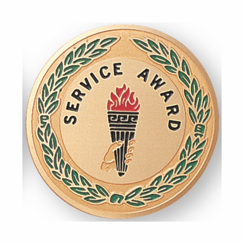 SERVICE AWARD, 2 INCH ETCHED ENAMELED