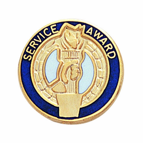 SERVICE AWARD PIN ENAMELED, CLUTCH BACK