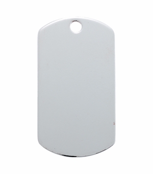 SHINY NICKEL PLATED DOG TAG
