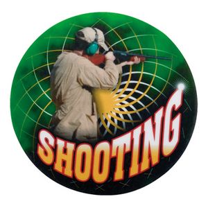2 Inch in Diameter Round Shooting Themed Mylar Insert