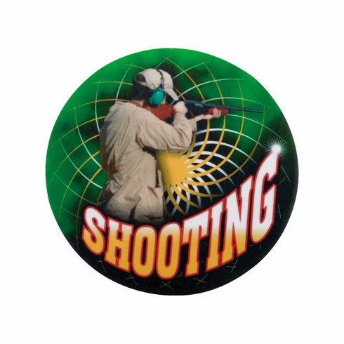 2 Inch in Diameter Round Shooting Themed Mylar Insert