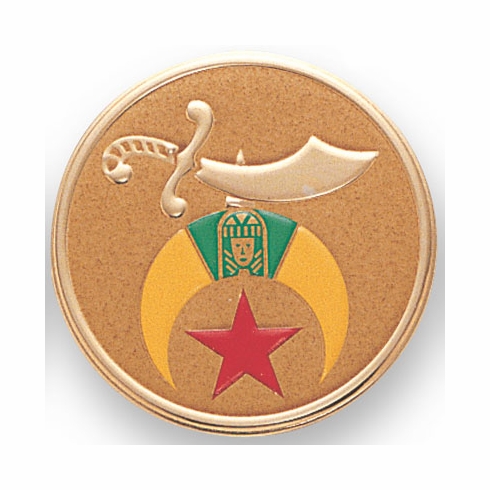 2 Inch in Diameter Round Metal Litho-Print Shriner Medallion Insert