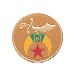 2 Inch in Diameter Round Metal Litho-Print Shriner Medallion Insert