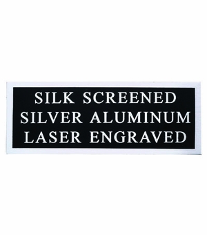 SILVER ALUMINUM PLATE SCREENED