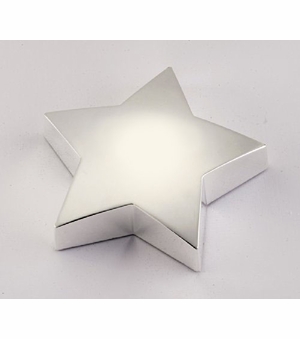 SILVER PLATED STAR PAPERWEIGHT