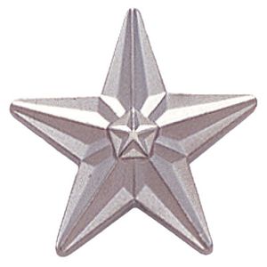 SILVER STAR PIN 3/4 INCH