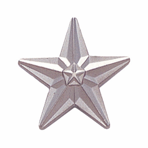 SILVER STAR PIN 3/4 INCH
