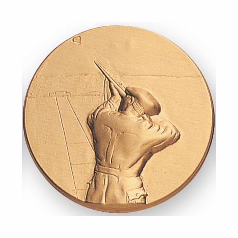 2-Inch in Diameter Round Metal Skeet and Trap Shooting Stamped Insert in Gold or Silver
