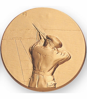 2-Inch in Diameter Round Metal Skeet and Trap Shooting Stamped Insert in Gold or Silver