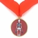 2-1/4 Inch in Diameter Round Iron Medal with 2 Inch Mylar Skeleton Themed Insert and Ribbon