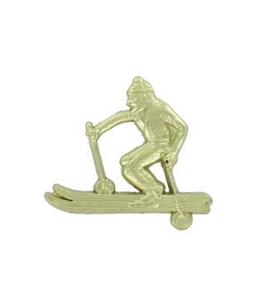  SKIING CHENILLE PIN GOLD