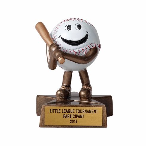 SMALL RESIN BASEBALL TROPHY