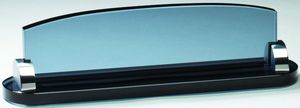 SMOKE GLASS DESK NAME PLATE