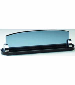 SMOKE GLASS DESK NAME PLATE