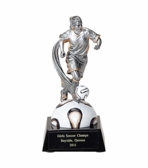 SOCCER FEMALE FIGURE TROPHY - NO PLATE