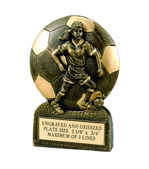 SOCCER FEMALE RESIN TROPHY