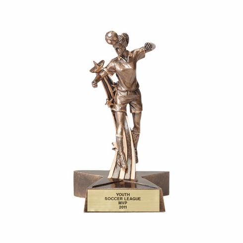 SOCCER FEMALE RESIN TROPHY - NO PLATE