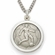3/4 Inch Womens Soccer Themed St. Christopher Medal in Sterling Silver