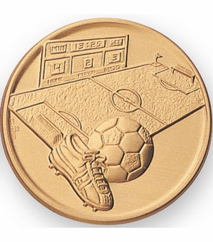 2-Inch in Diameter Round Stamped Metal Soccer Insert in Multiple Colors