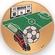 2 Inch in Diameter Round Metal Litho-Print Soccer Medallion Insert