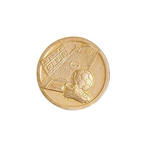 1-Inch in Diameter Round Metal Soccer Medallion Insert in Multiple Colors