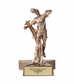 SOCCER, MALE, 7 INCH FIGURE TROPHY