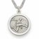 3/4 Inch Mens St. Christopher Soccer Medal in Sterling Silver