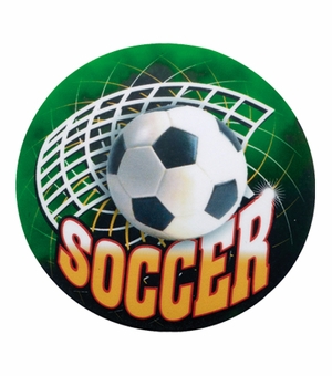 2 Inch in Diameter Round Soccer Mylar Insert