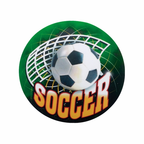 2 Inch in Diameter Round Soccer Mylar Insert